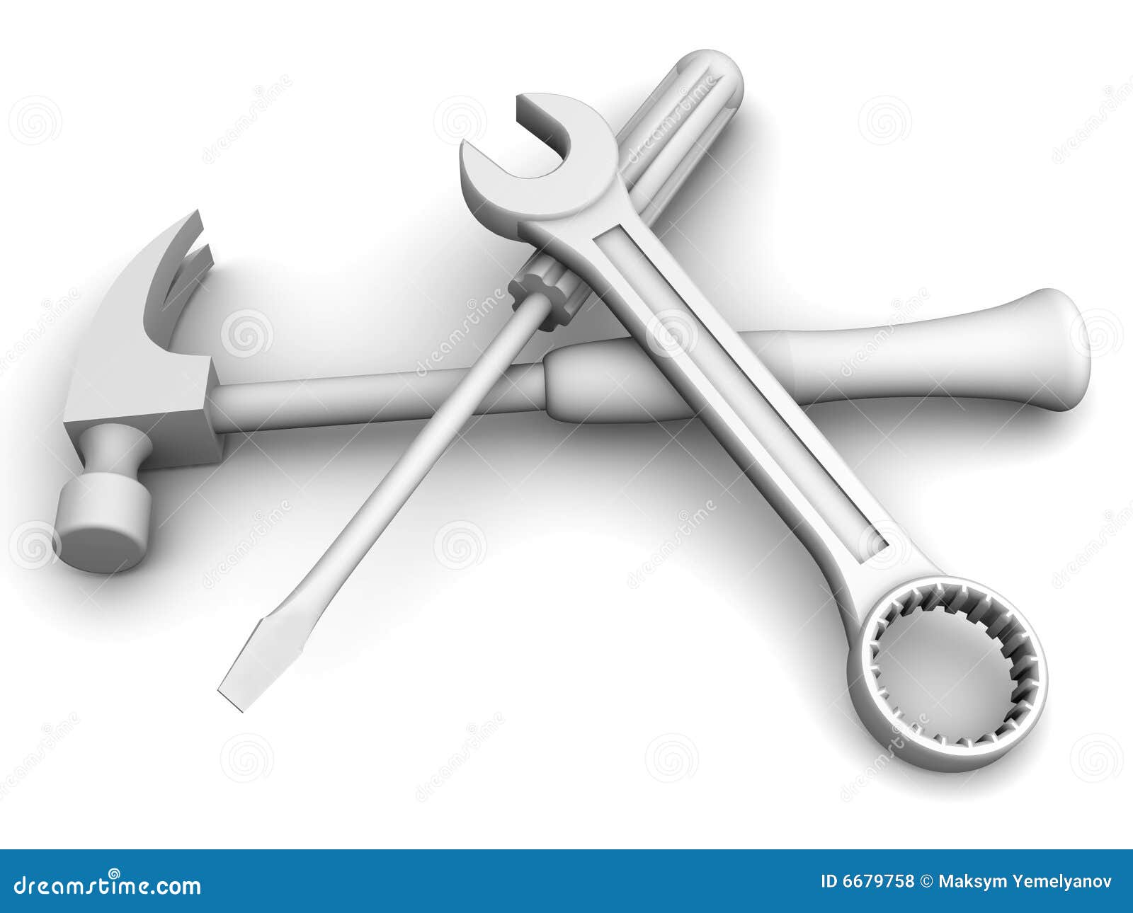 Spanner And Screwdriver Tools RoyaltyFree Stock Photography
