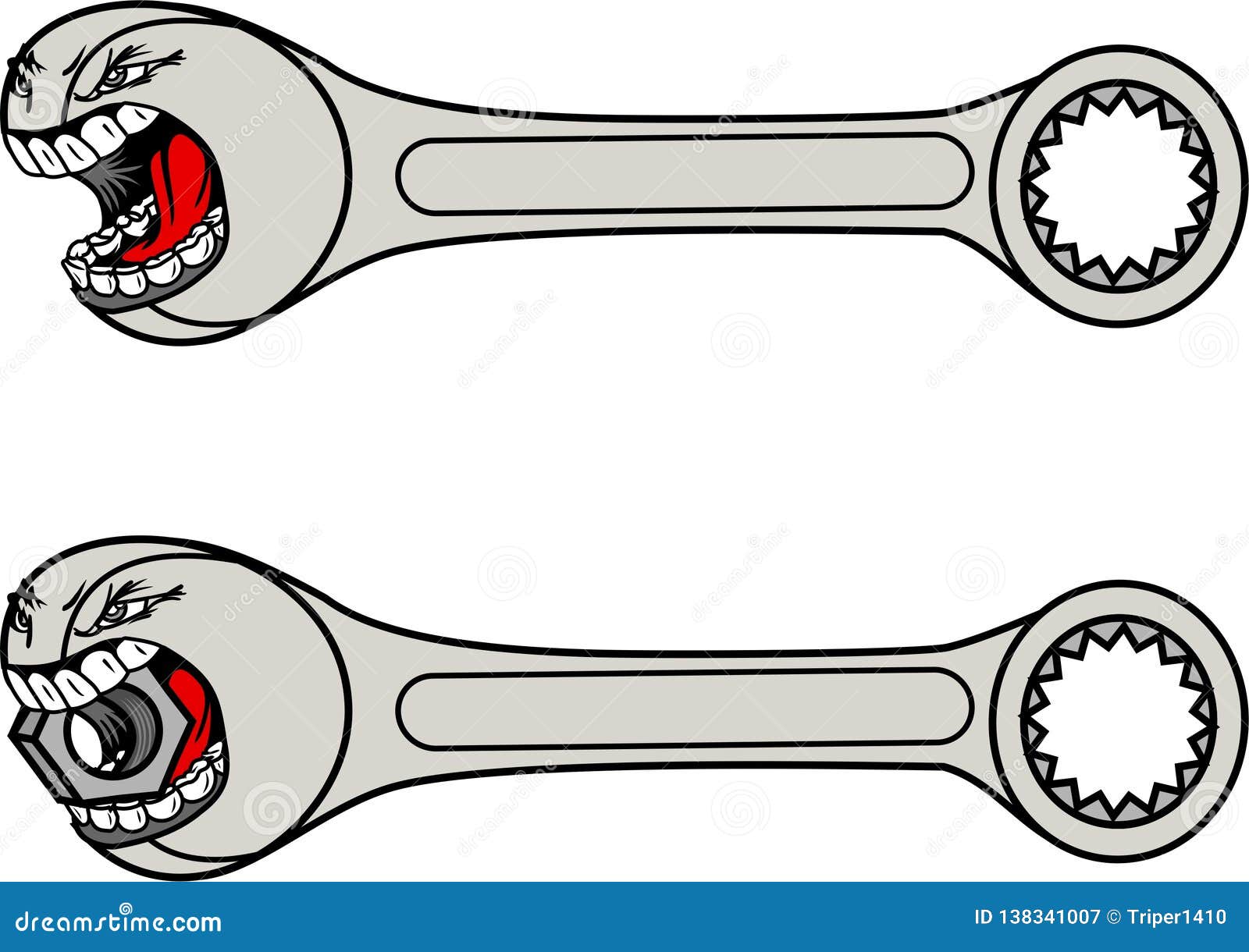 Wrench vector cartoon stock vector. Illustration of vector 138341007