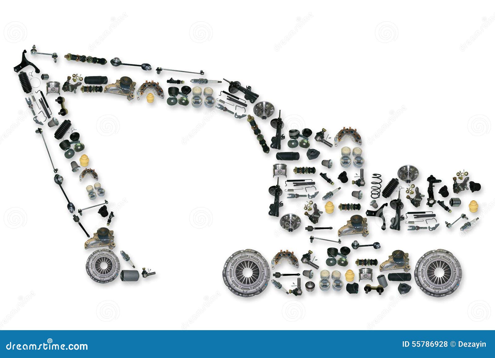 Spare Parts for Truck or Excavator Stock Photo Image of excavate