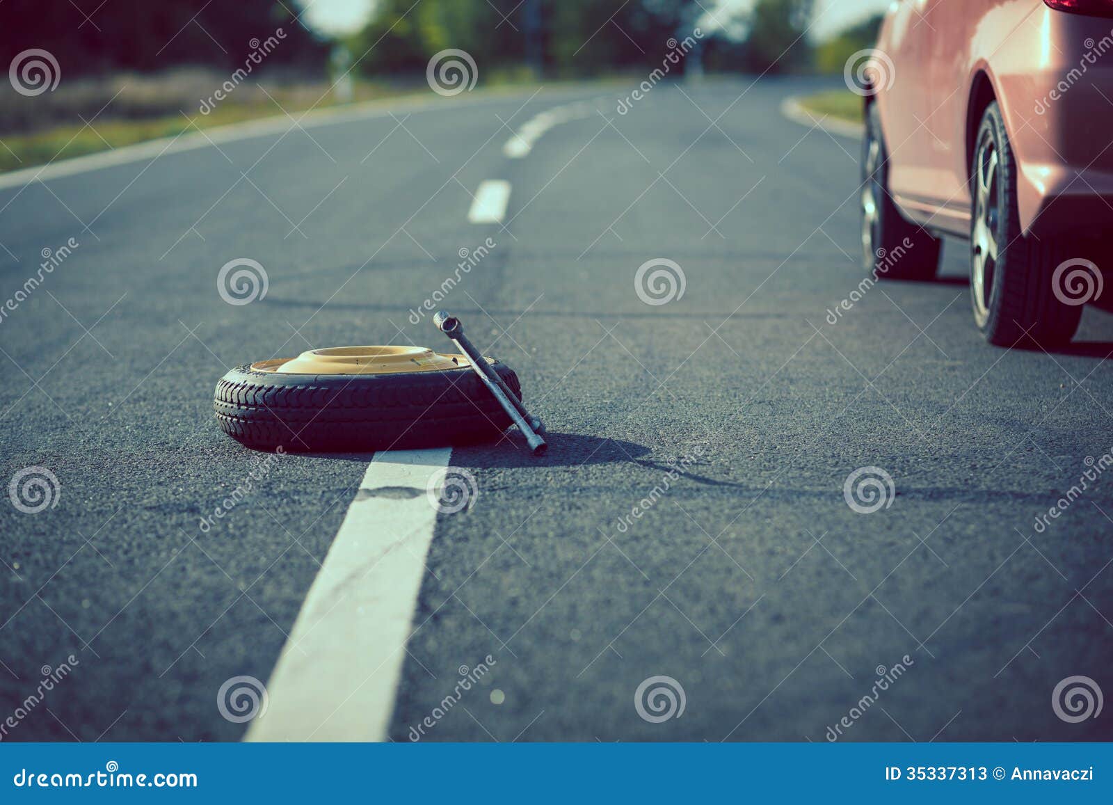 Spare wheel of a car stock image. Image of background 35337313