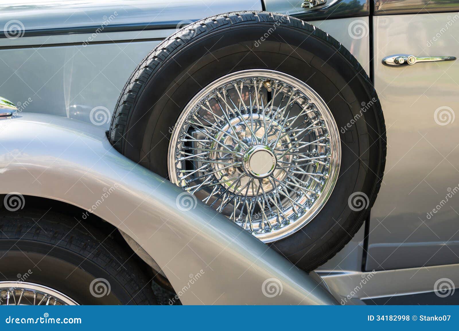 Spare wheel stock photo. Image of classical, oldtimer 34182998