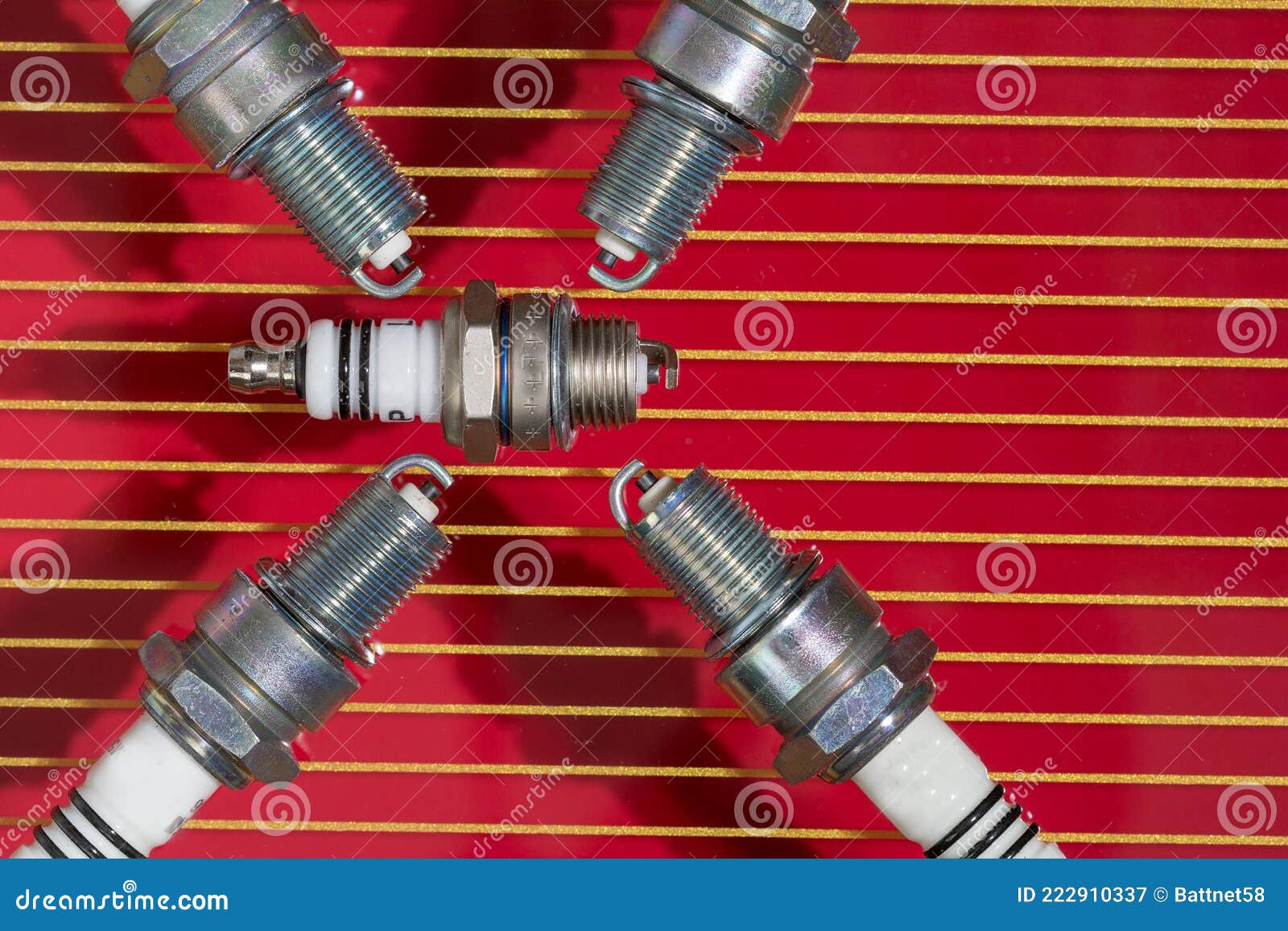 Automotive Fuel Mixture Ignition Plugs in Engine Cylinders for