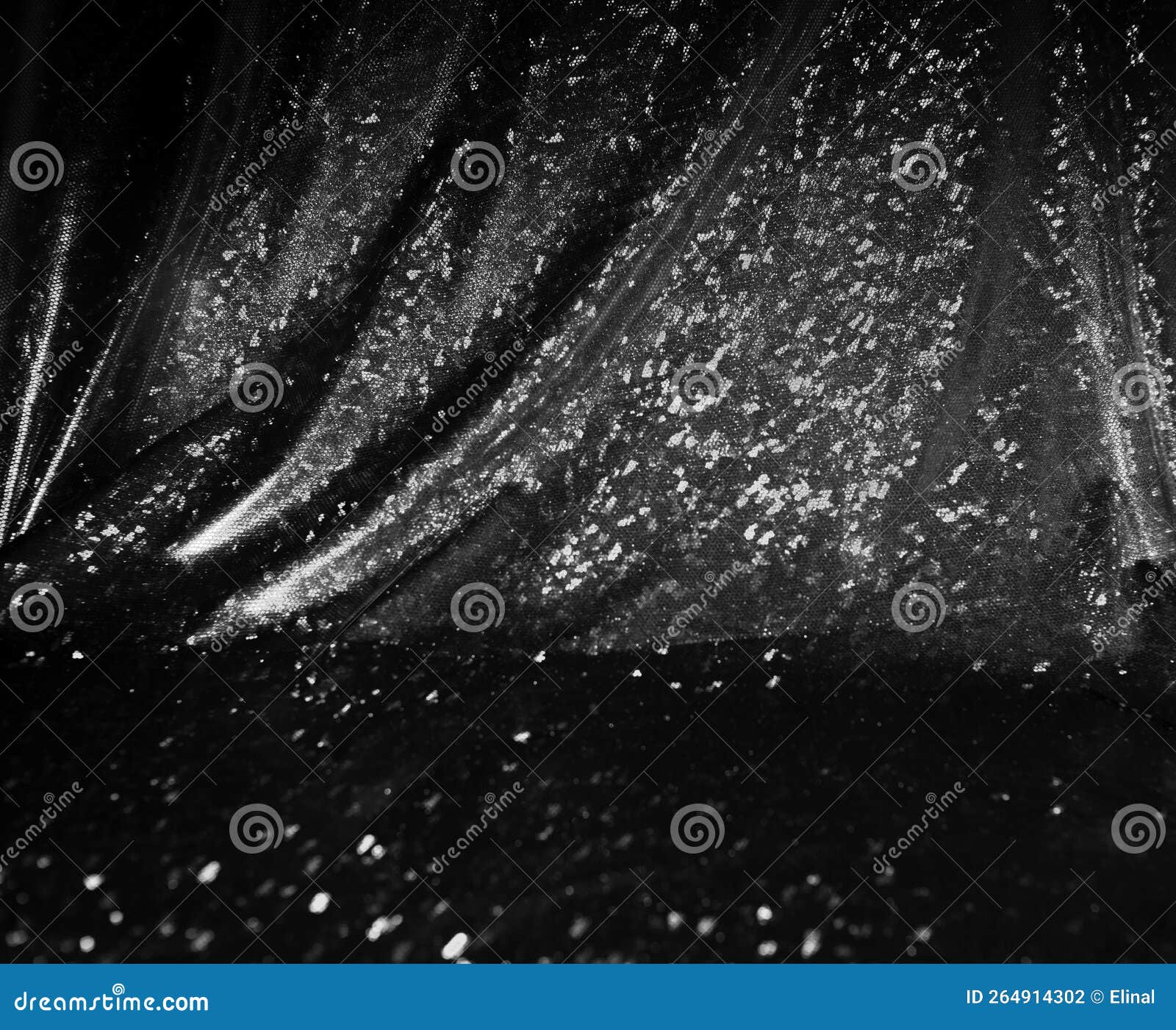 Sparkle Fabric Background. Texture. Black and White Stock Photo Image