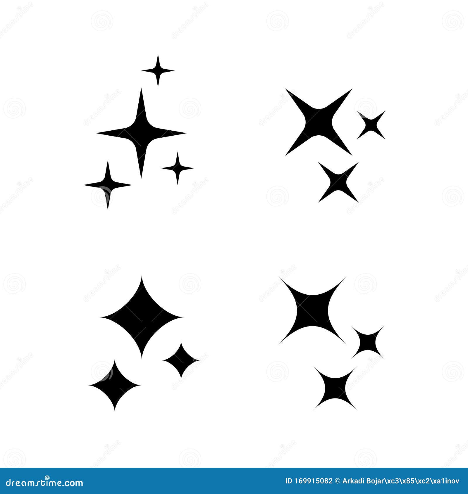 Sparkle stars vector icon stock vector. Illustration of glass - 169915082