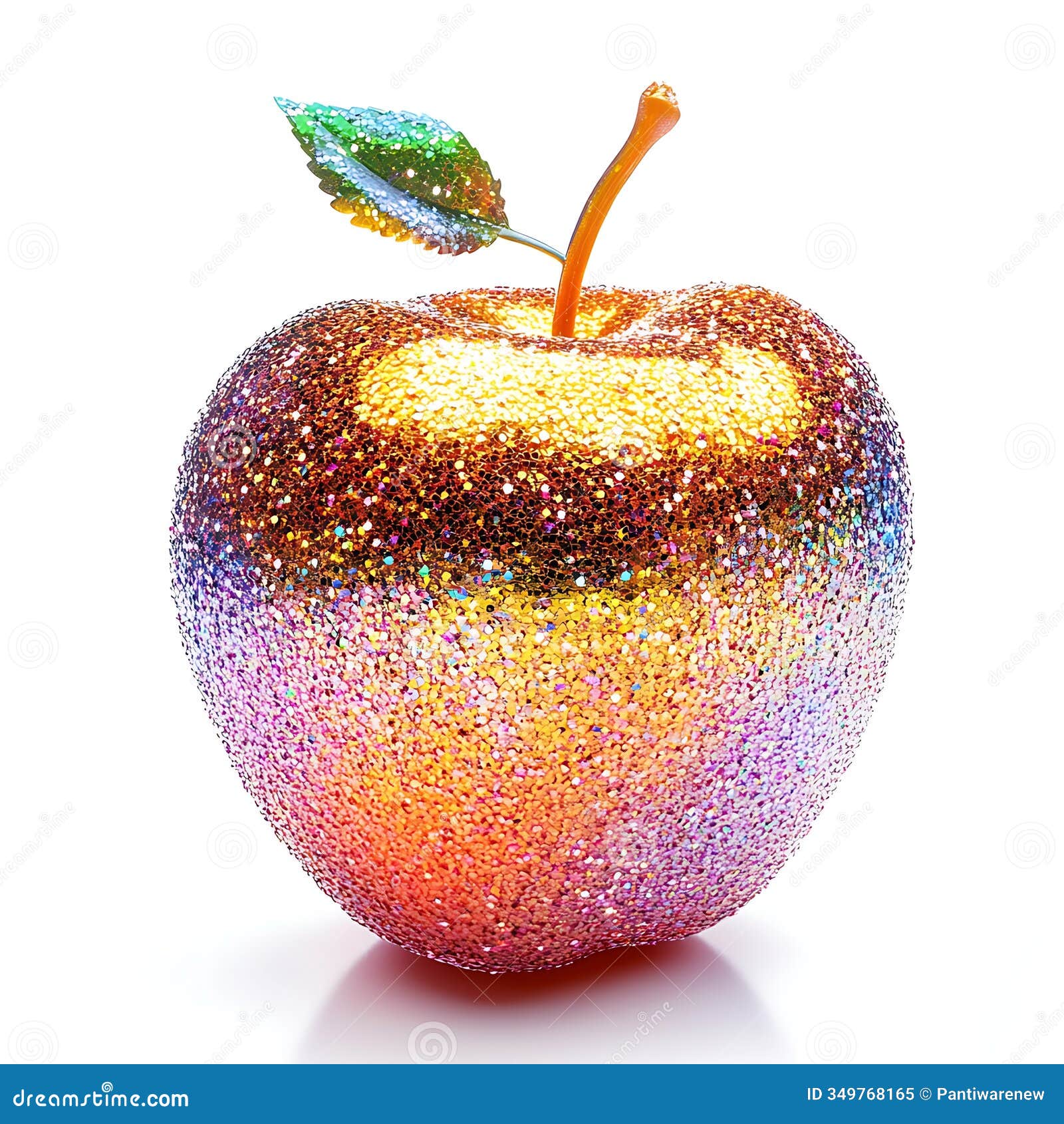 sparkling apple with glittery luxury effect