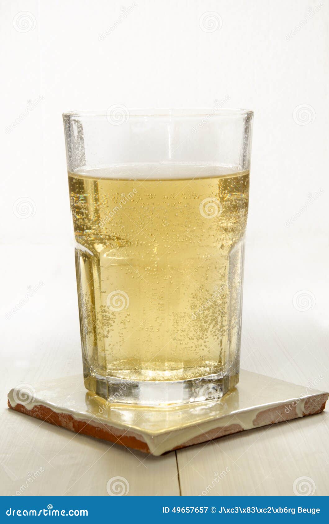 Sparkling Apple Juice in a Glass Stock Image Image of drop, yellow