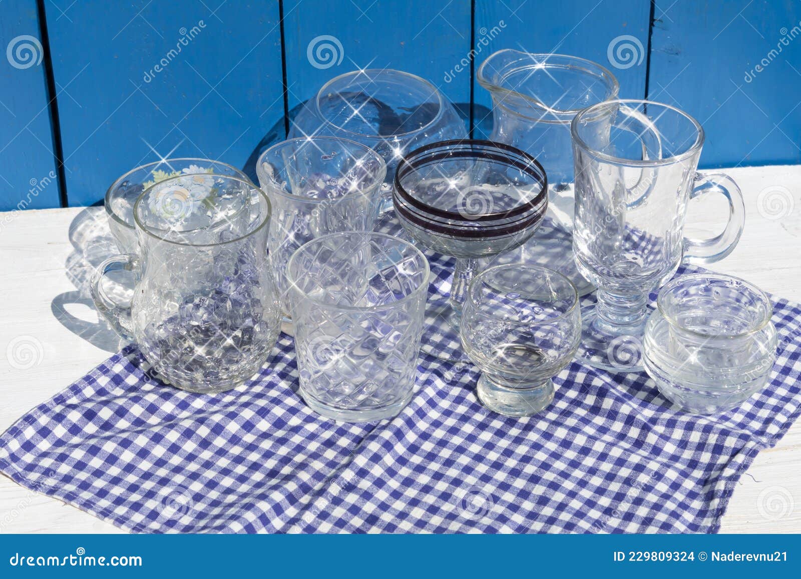 Sparkling, Clean Glassware. Stock Photo Image of beverage