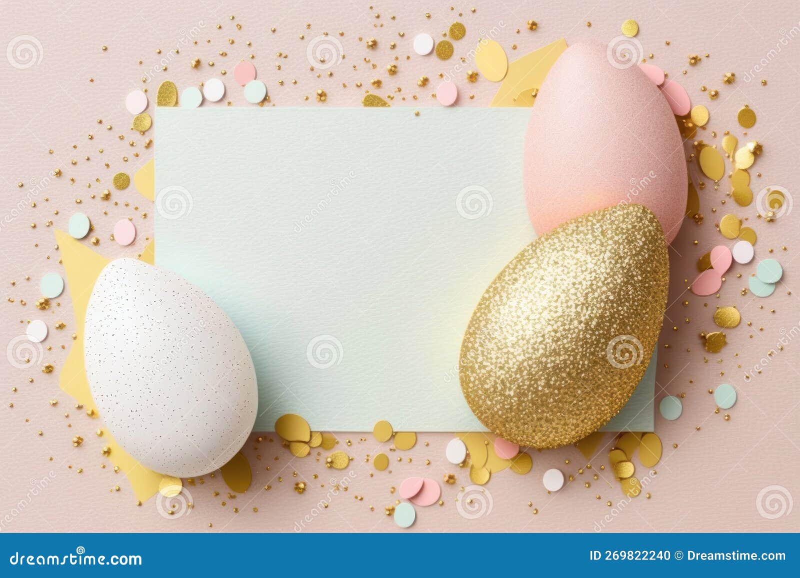 Sparkling Easter Egg Delight. Generative AI Stock Illustration Illustration of happy