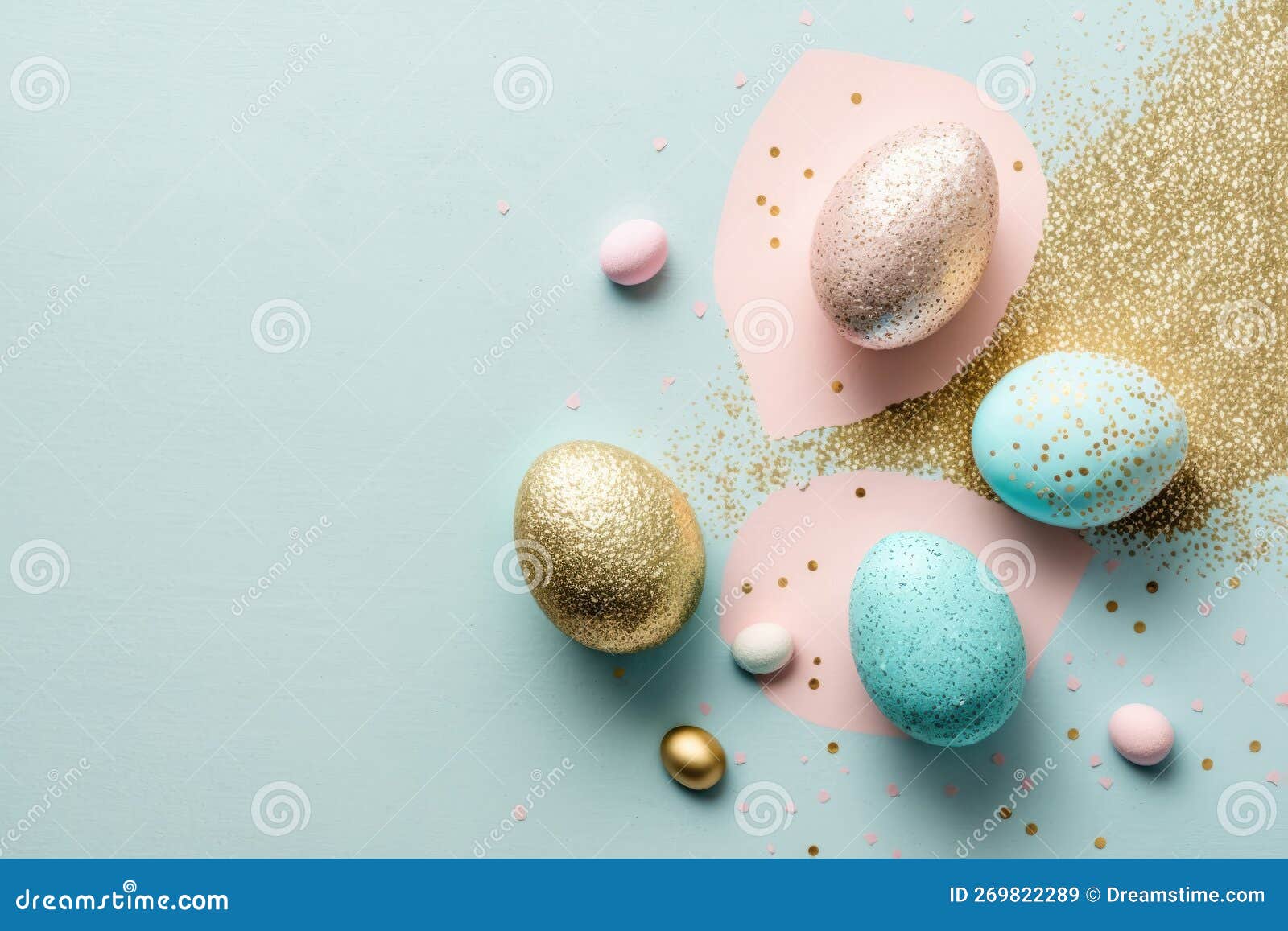 Sparkling Easter Egg Delight. Generative AI Stock Illustration Illustration of background