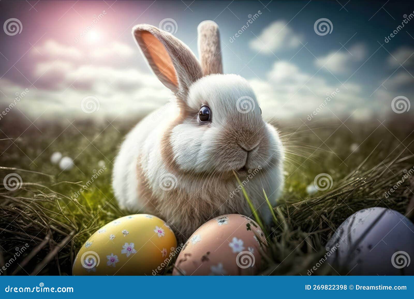 Sparkling Easter Egg Delight. Generative AI Stock Photo Image of happy, season 269822398