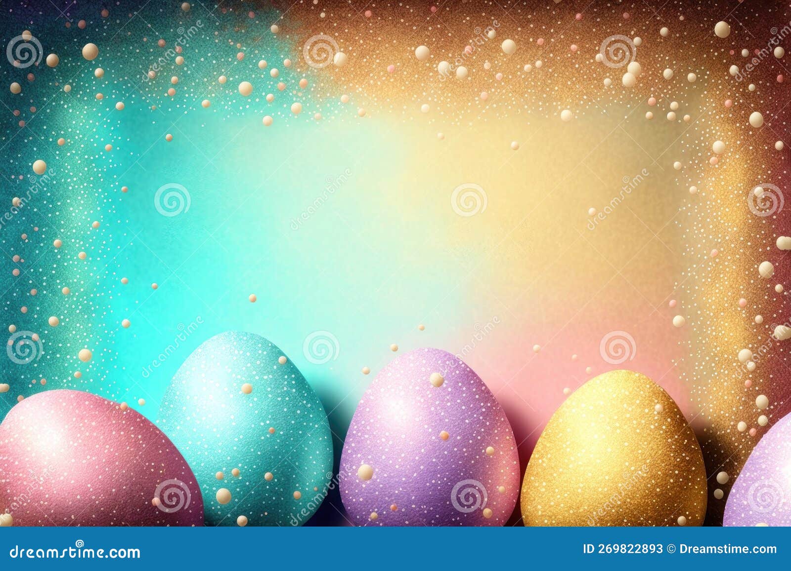 Sparkling Easter Egg Delight. Generative AI Stock Illustration Illustration of colourful