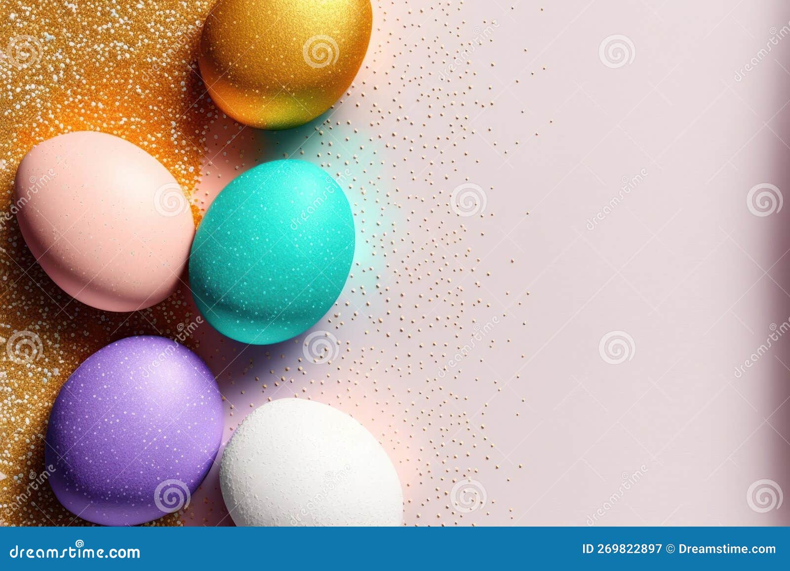 Sparkling Easter Egg Delight. Generative AI Stock Image Image of background, painted 269822897
