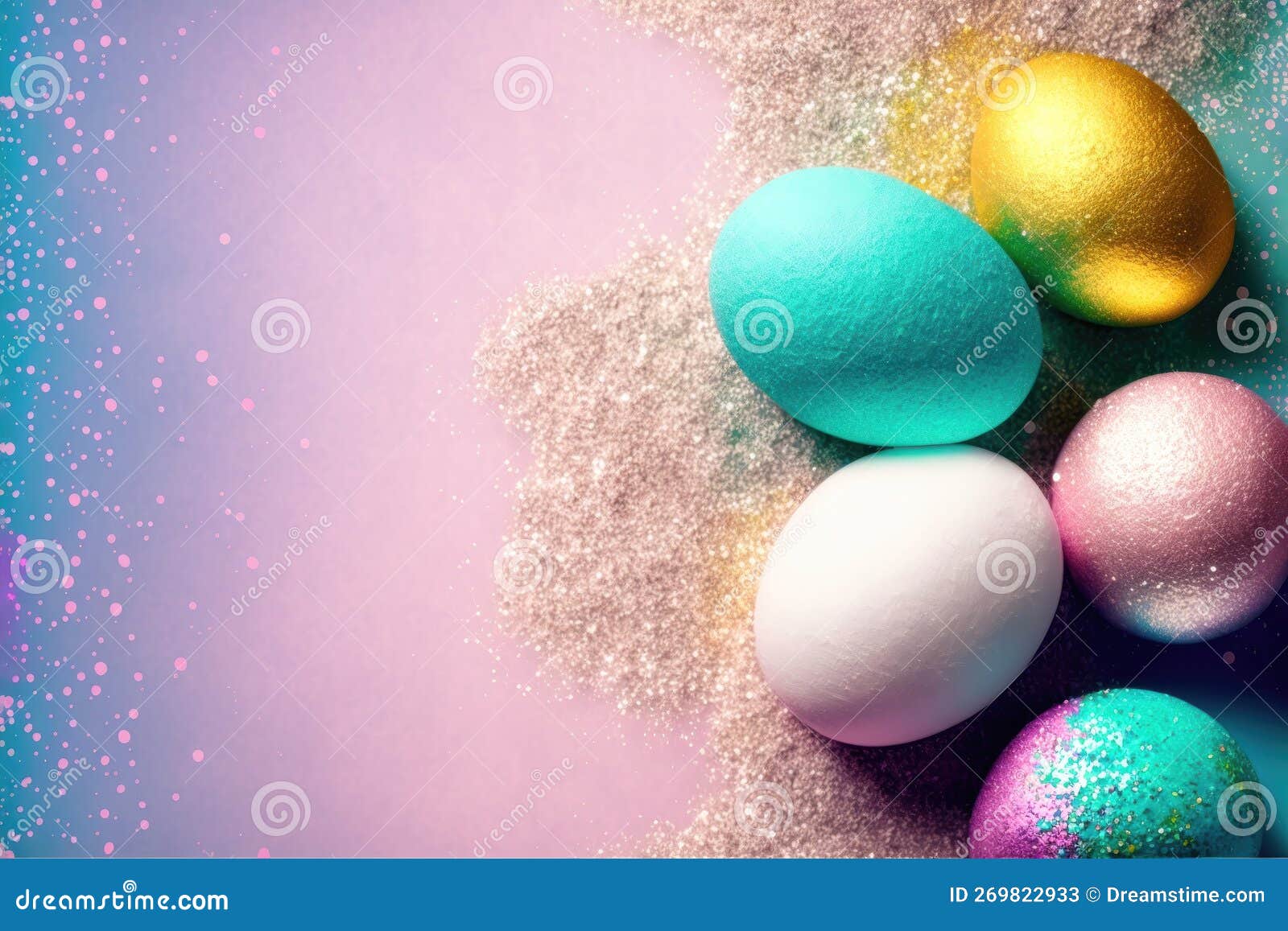 Sparkling Easter Egg Delight. Generative AI Stock Illustration Illustration of nature, spring