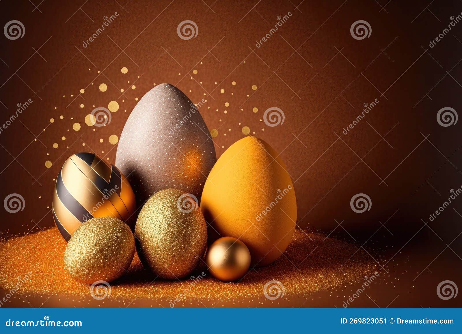 Sparkling Easter Egg Delight. Generative AI Stock Illustration Illustration of meadow