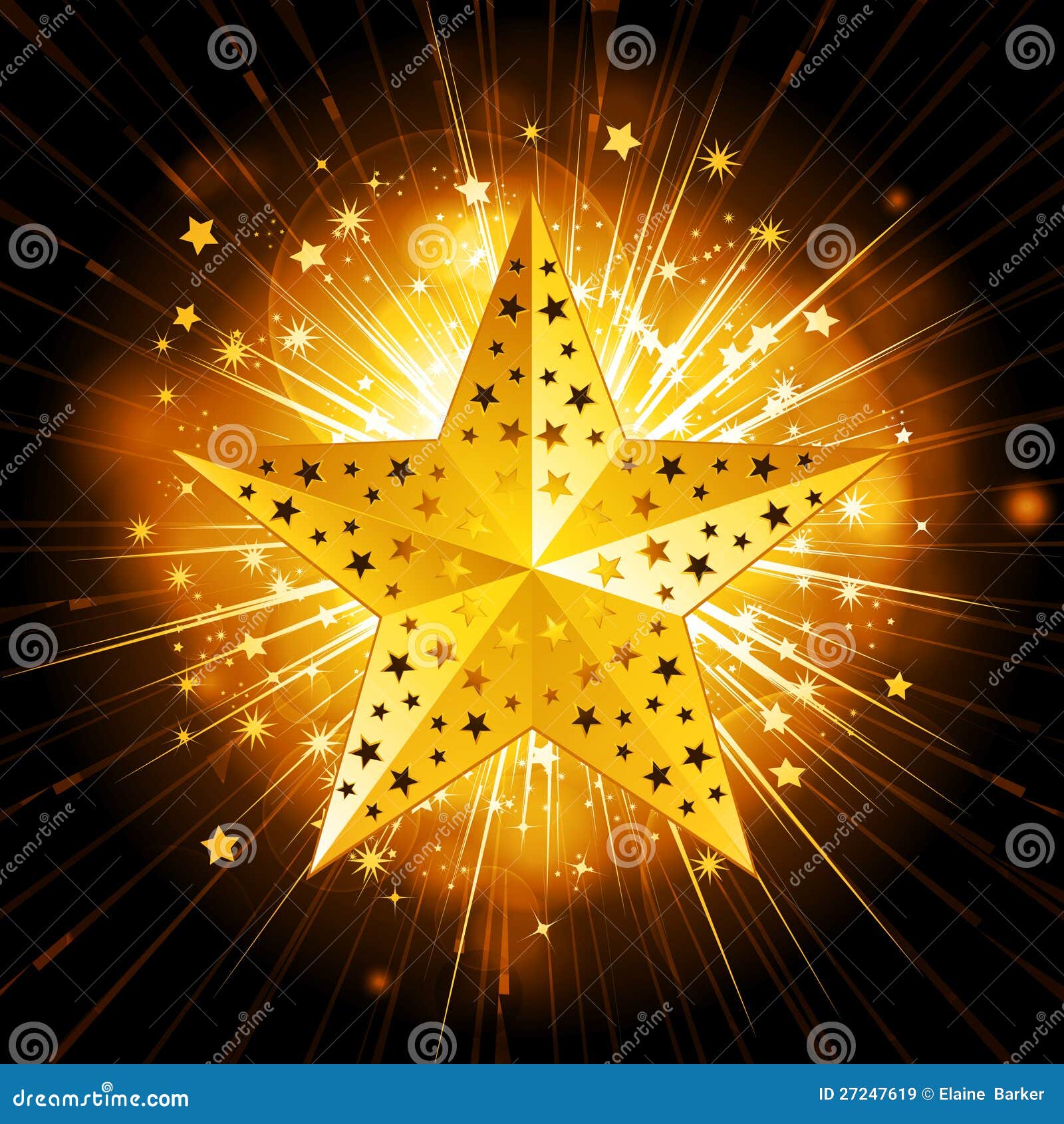 Sparkling Gold Christmas Star Stock Vector Illustration of gold