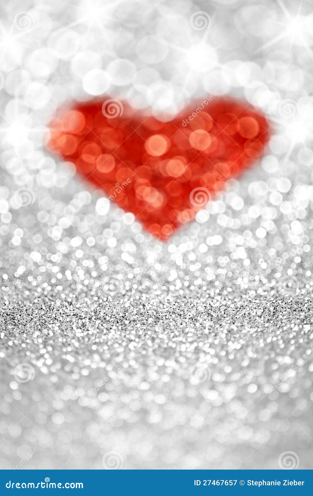 Silver Glitter Heart stock image. Image of invitation 27467657
