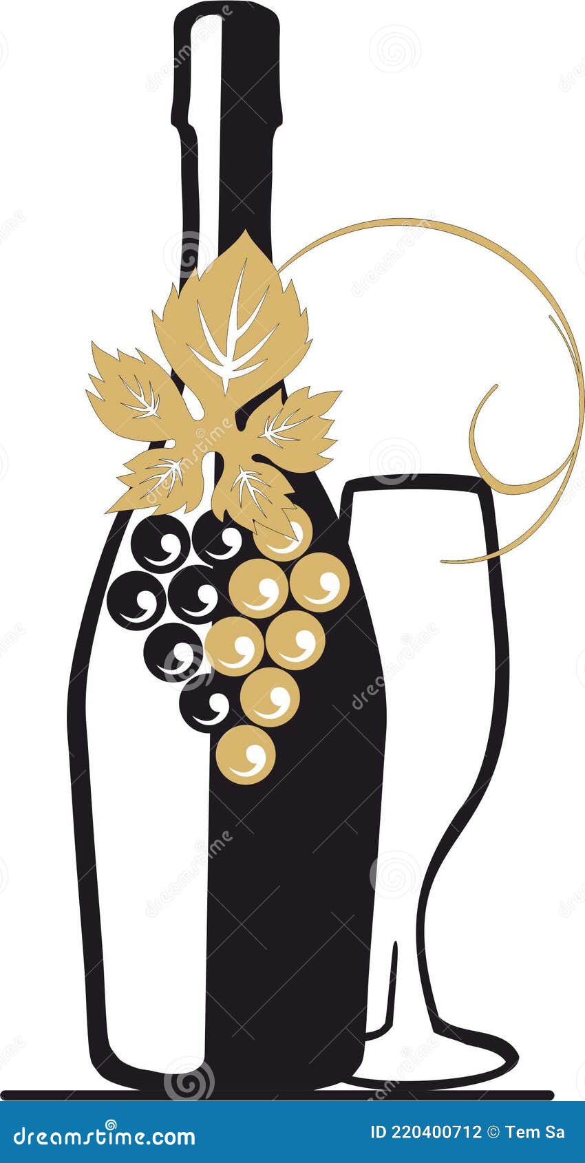 SPARKLING PROSECCO stock vector. Illustration of glass 220400712