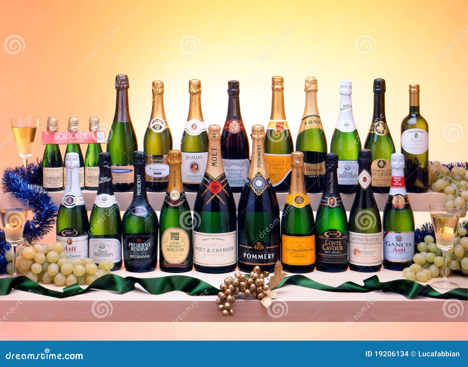 Sparkling White Wine Bottles Editorial Stock Image Image of france