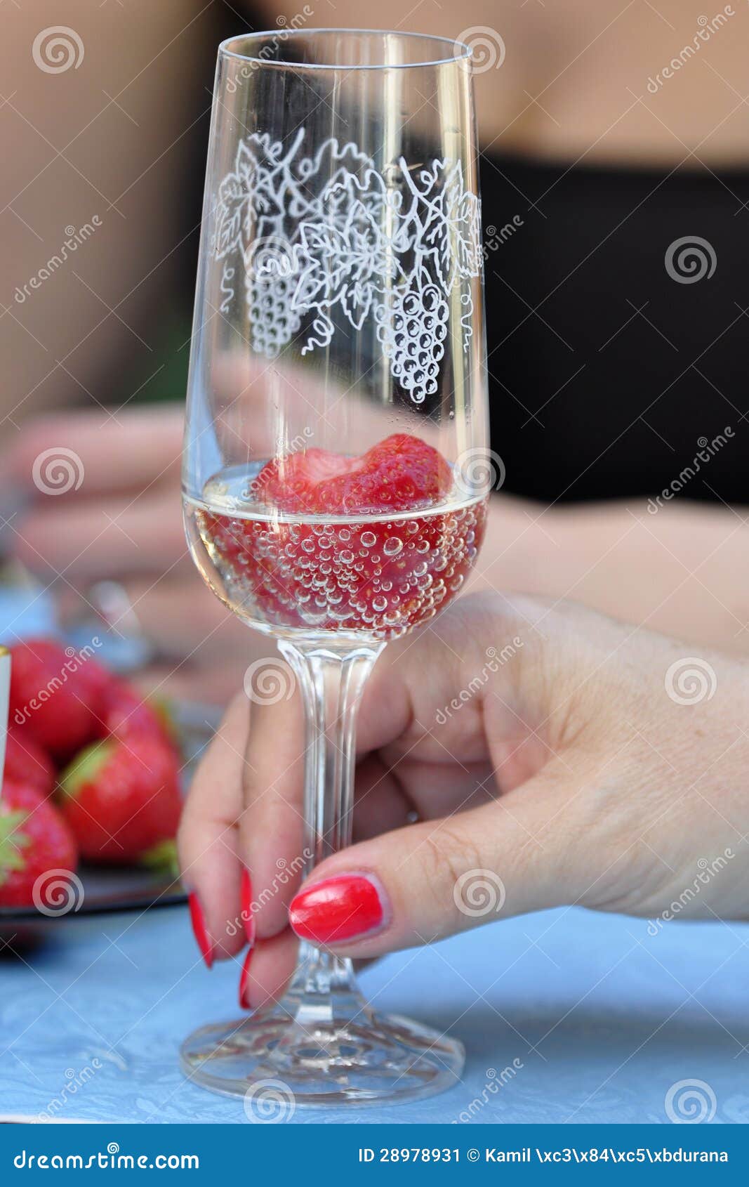 Sparkling Wine with Strawberries Stock Image Image of celebration