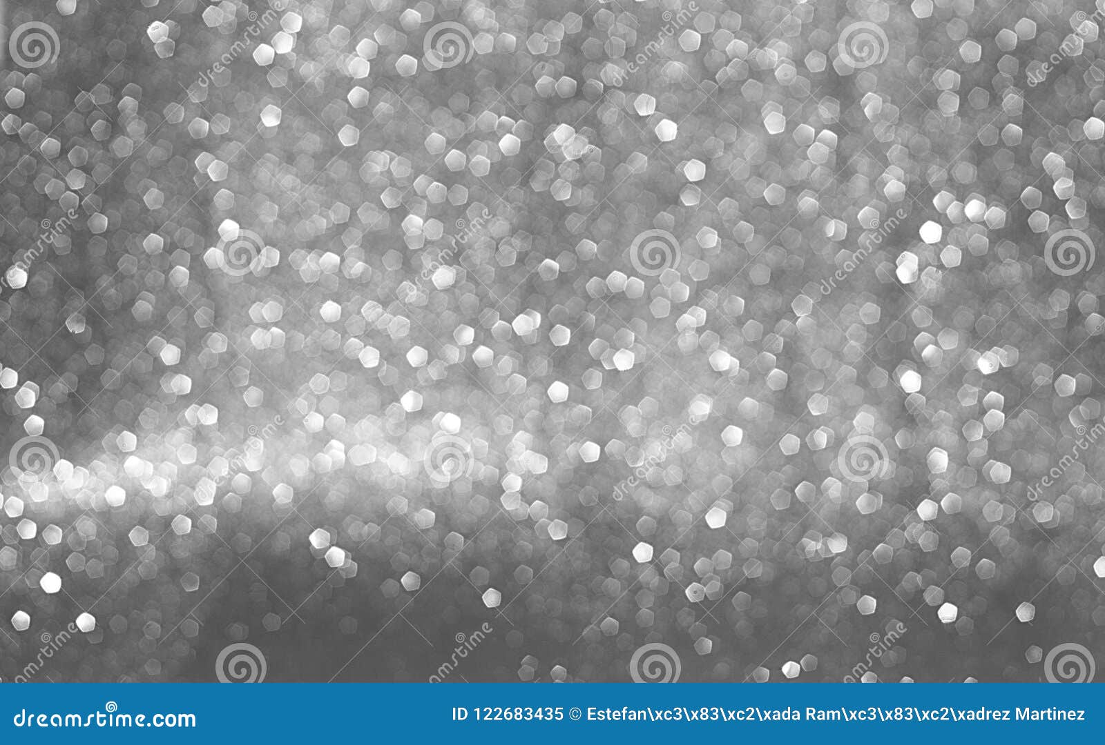 sparkly glitter, silver background bokeh effect