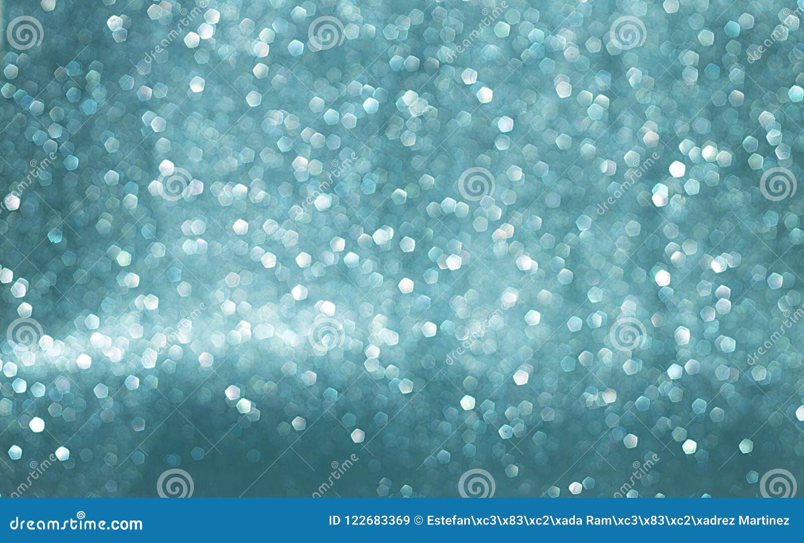 sparkly glitter, turquoise background bokeh effect