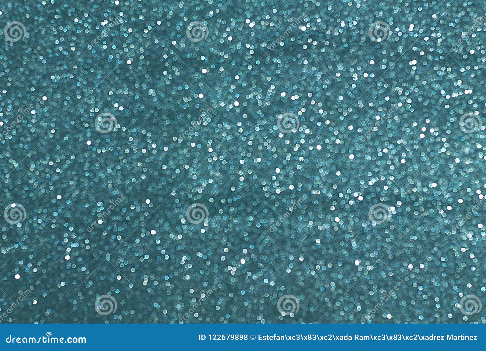 sparkly glitter, turquoise background bokeh effect