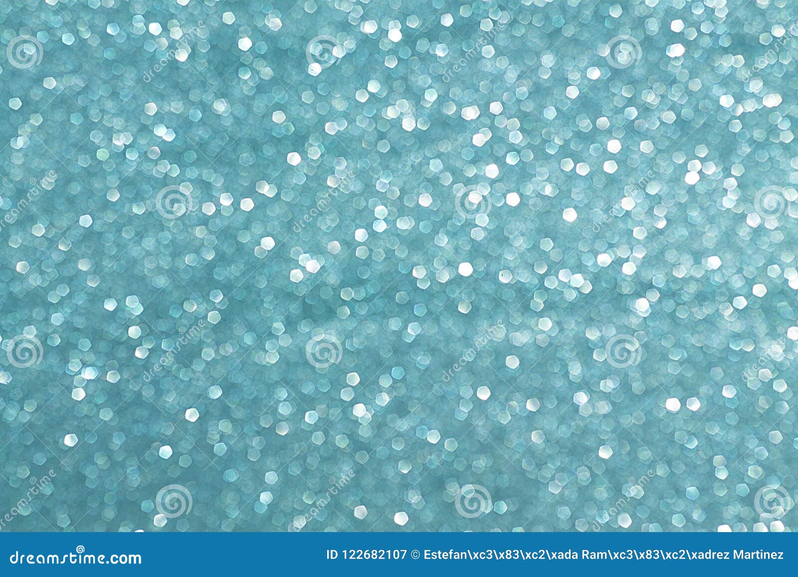 sparkly glitter, turquoise background bokeh effect