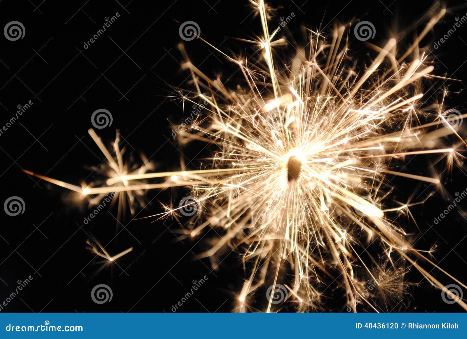 Sparks on a sparkler stock photo. Image of summer, sparkler 40436120