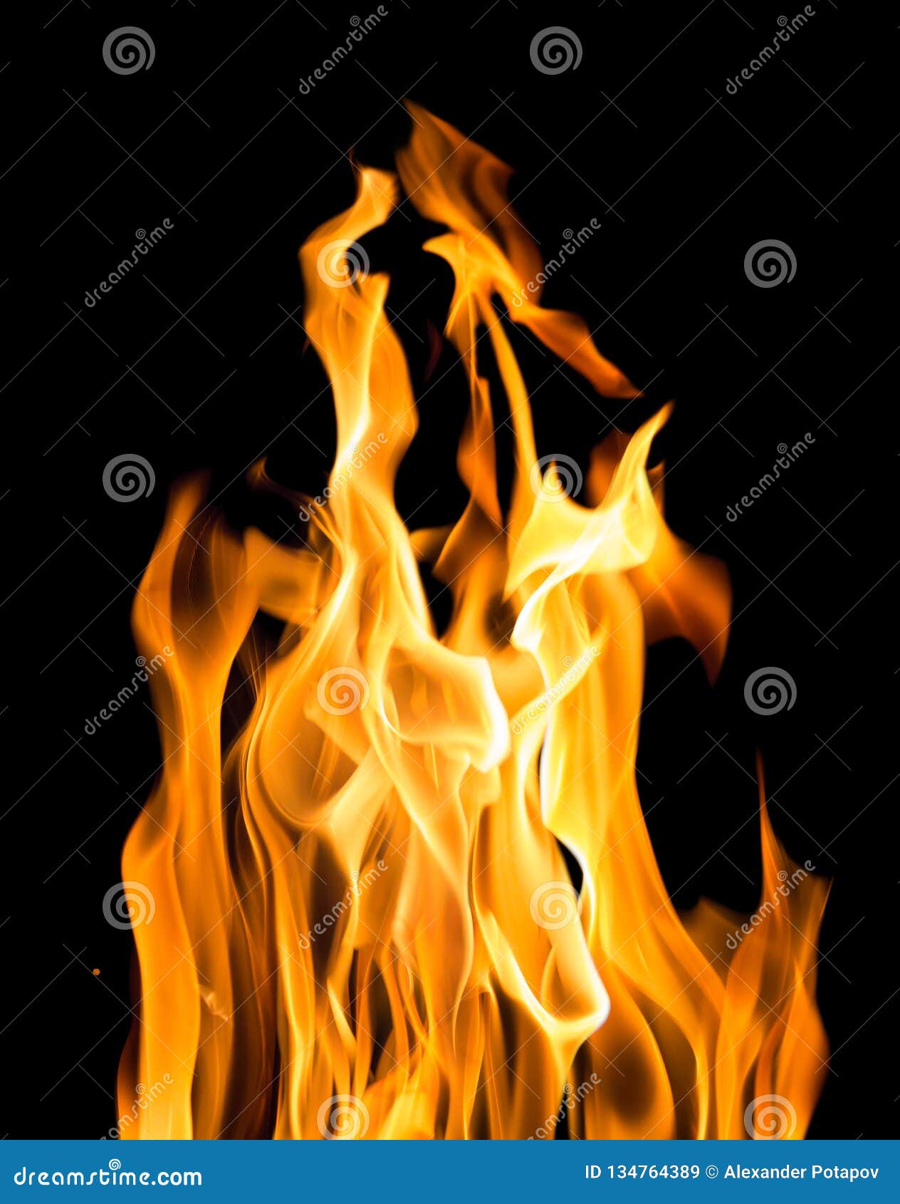 Sparks of Yellow Bright Flame on Black Stock Image Image of heat