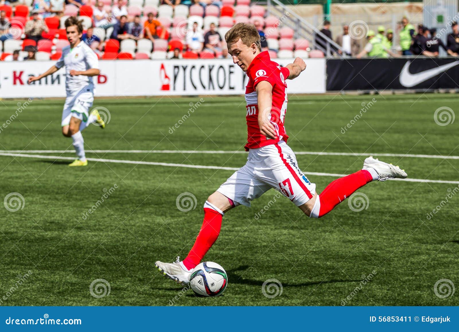 16.07.15 Spartak Moscow-youth 2-3 Ufa-youth, Game Moments Editorial  Photography - Image of player, lawn: 56853507
