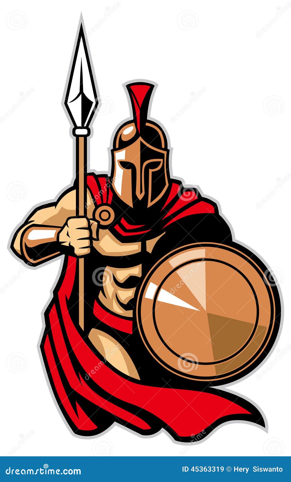 Spartan army stock vector. Illustration of lance, patch - 45363319