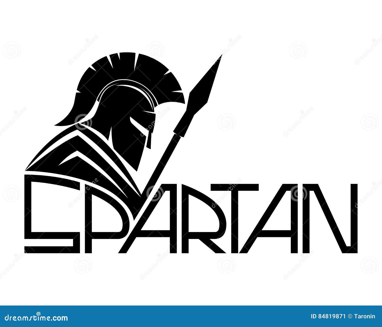 spartan black sign.