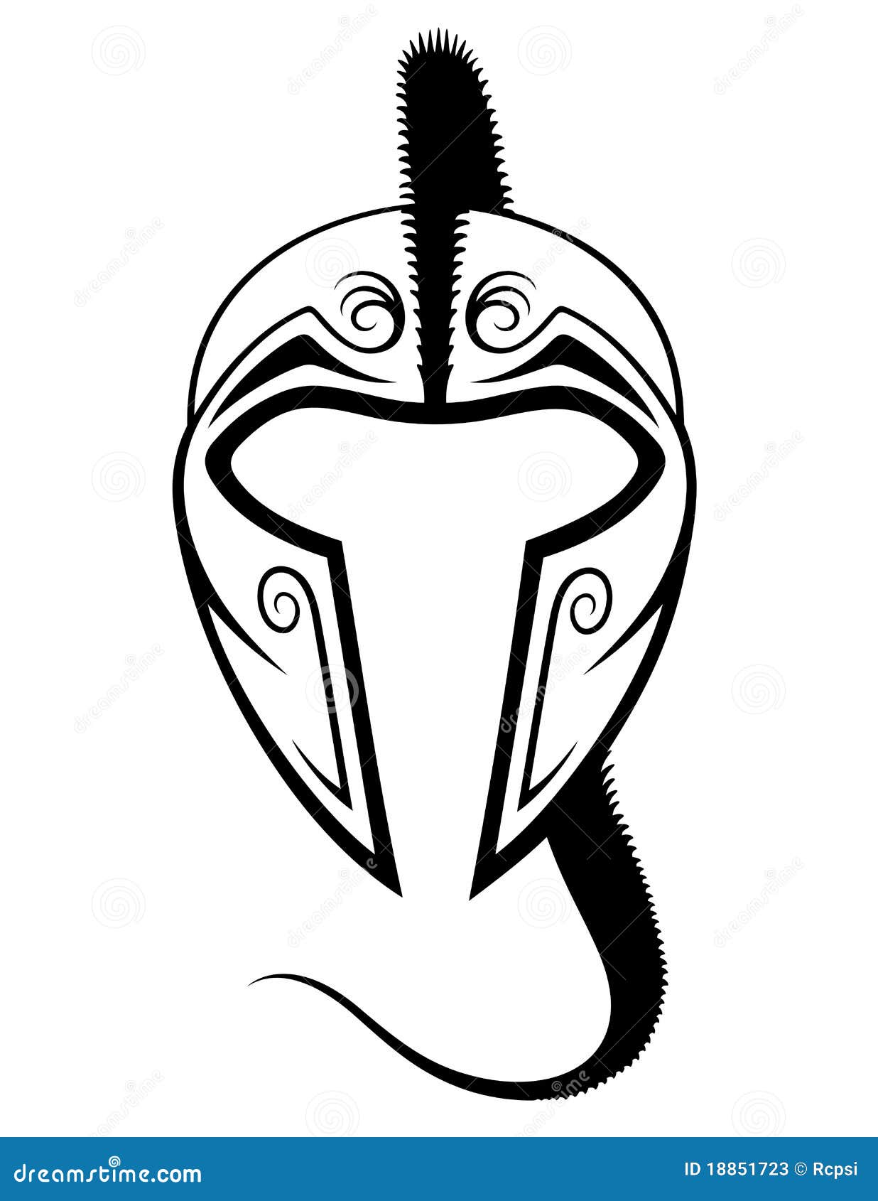 Spartan Helmet stock vector. Illustration of face ...