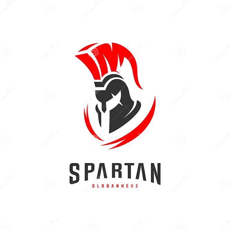 Spartan Logo Design Vector Illustration . Spartan Helmet Logo Template ...