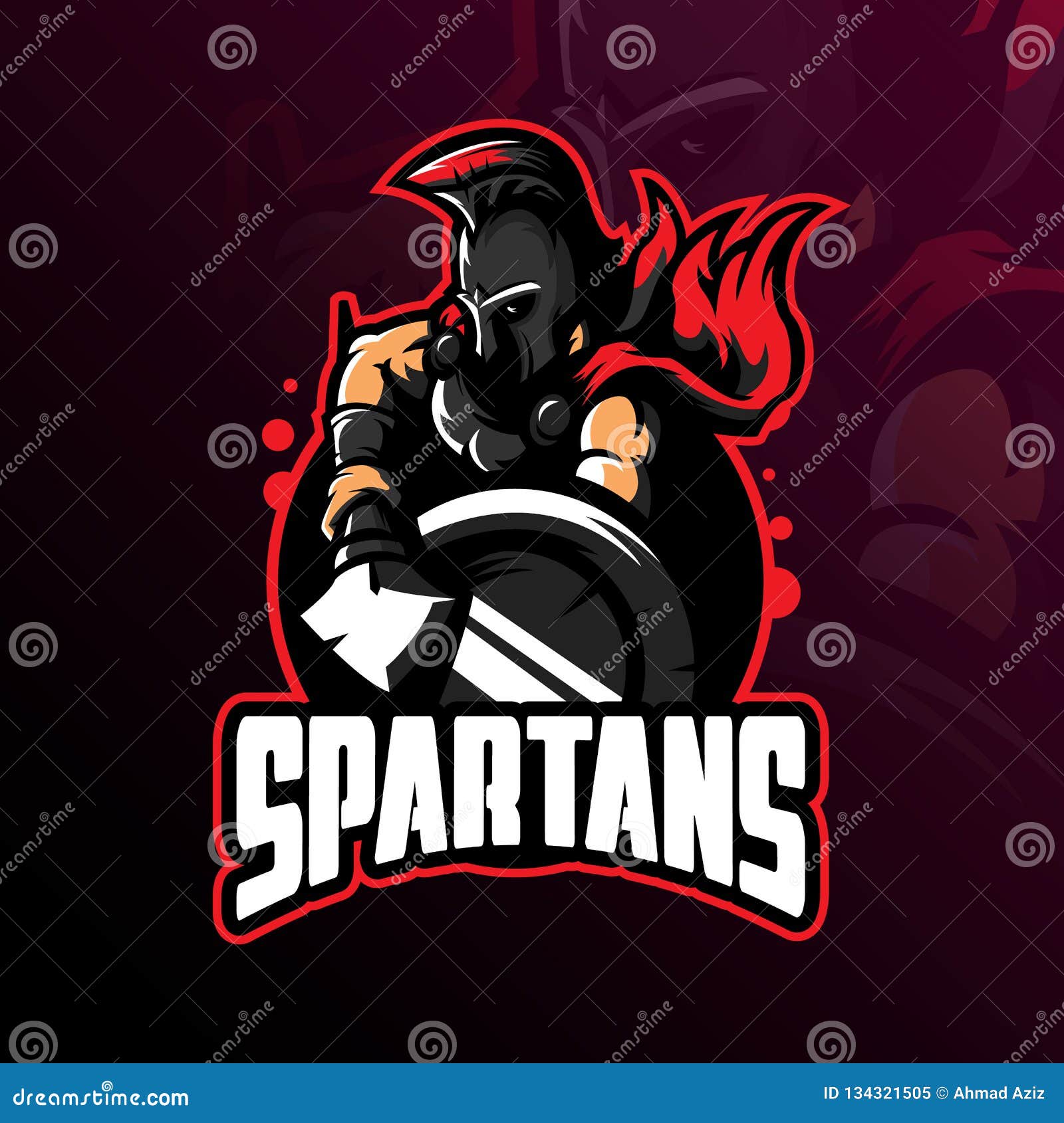 Spartan Mascot Cartoon Vector | CartoonDealer.com #49301273
