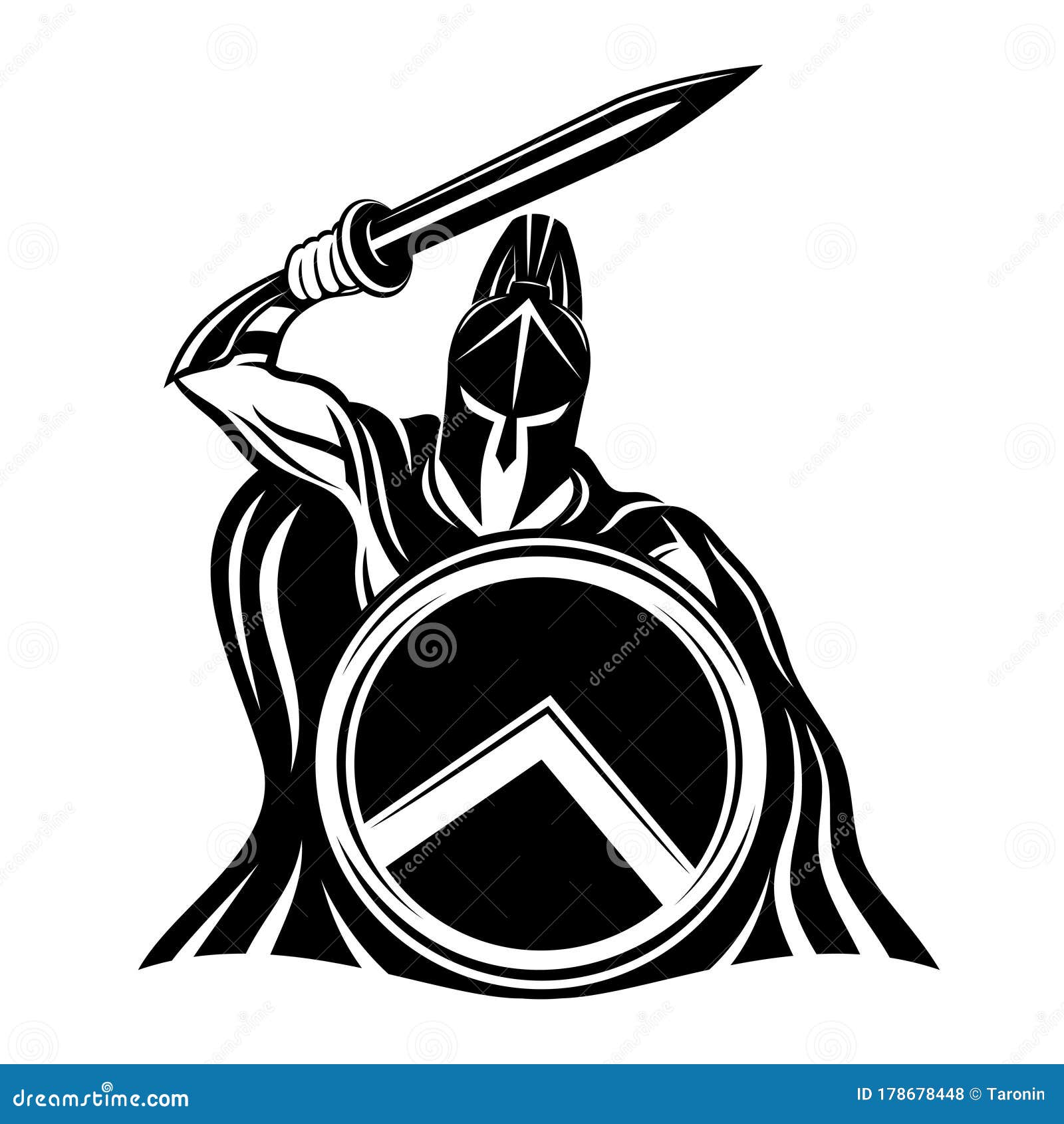 Spartan Warrior Tattoo Design White Background Download 