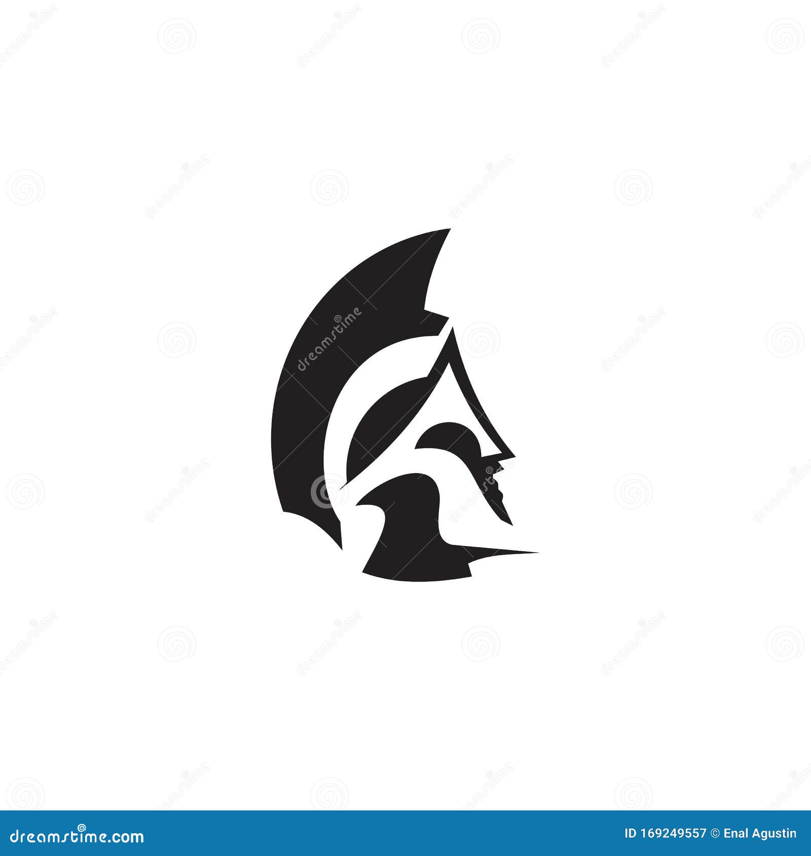 Spartan Warrior Helmet Logo Design Vector Template Stock Vector ...