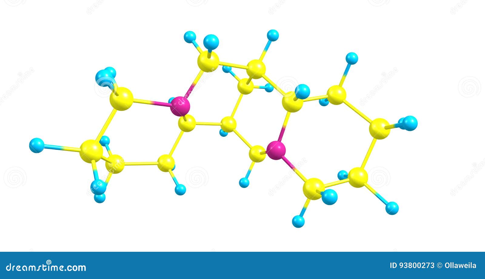 sparteine molecular structure  on white