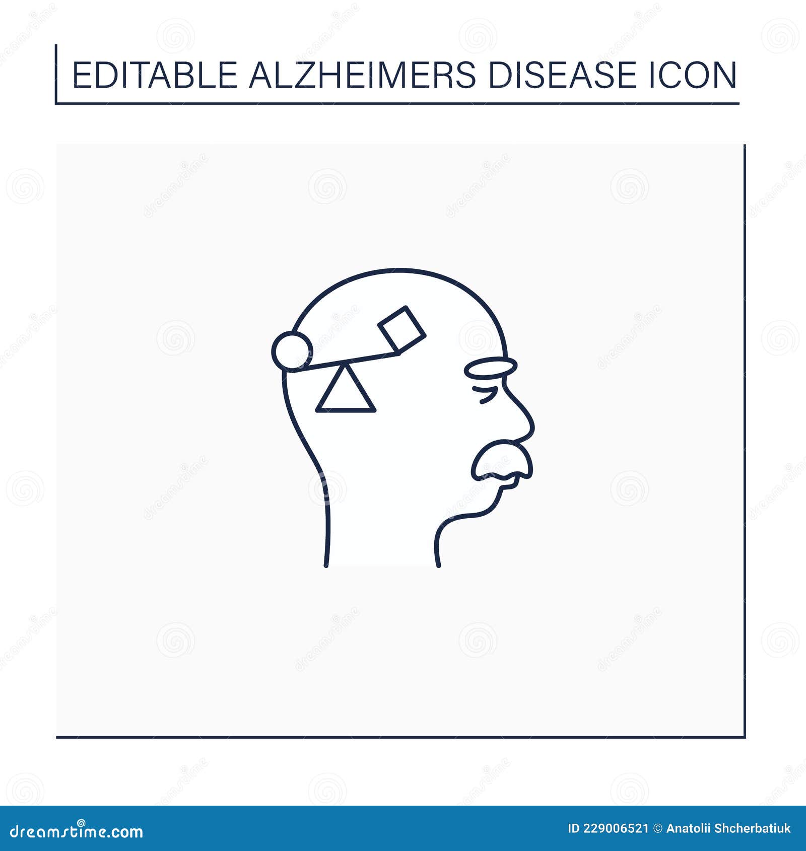 spatial awareness problems line icon