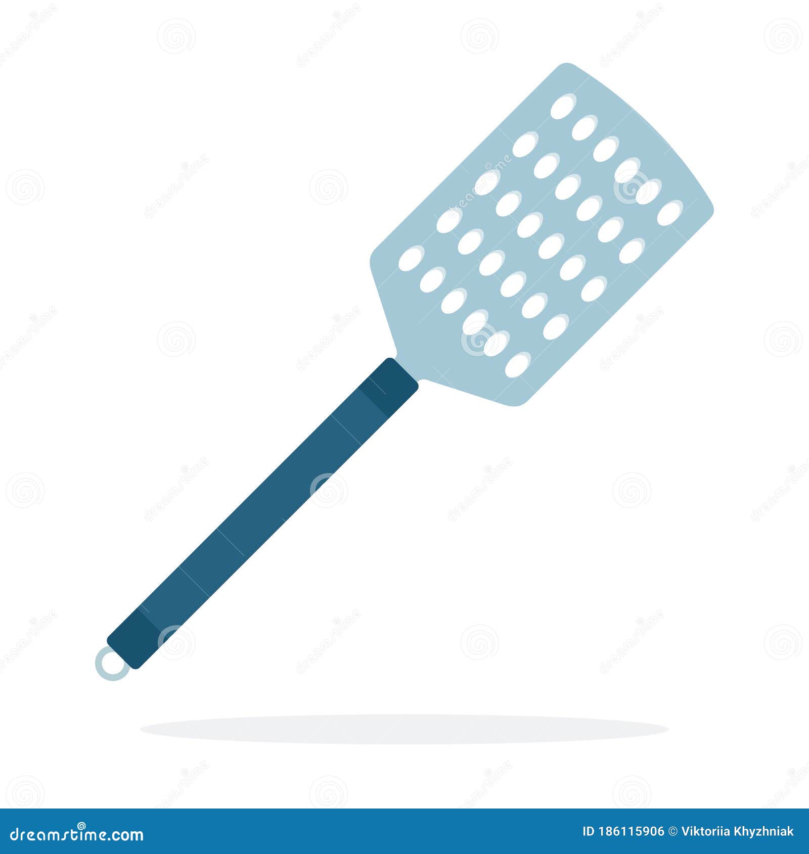 Spatula with Holes Vector Flat Material Design Isolated Object on White