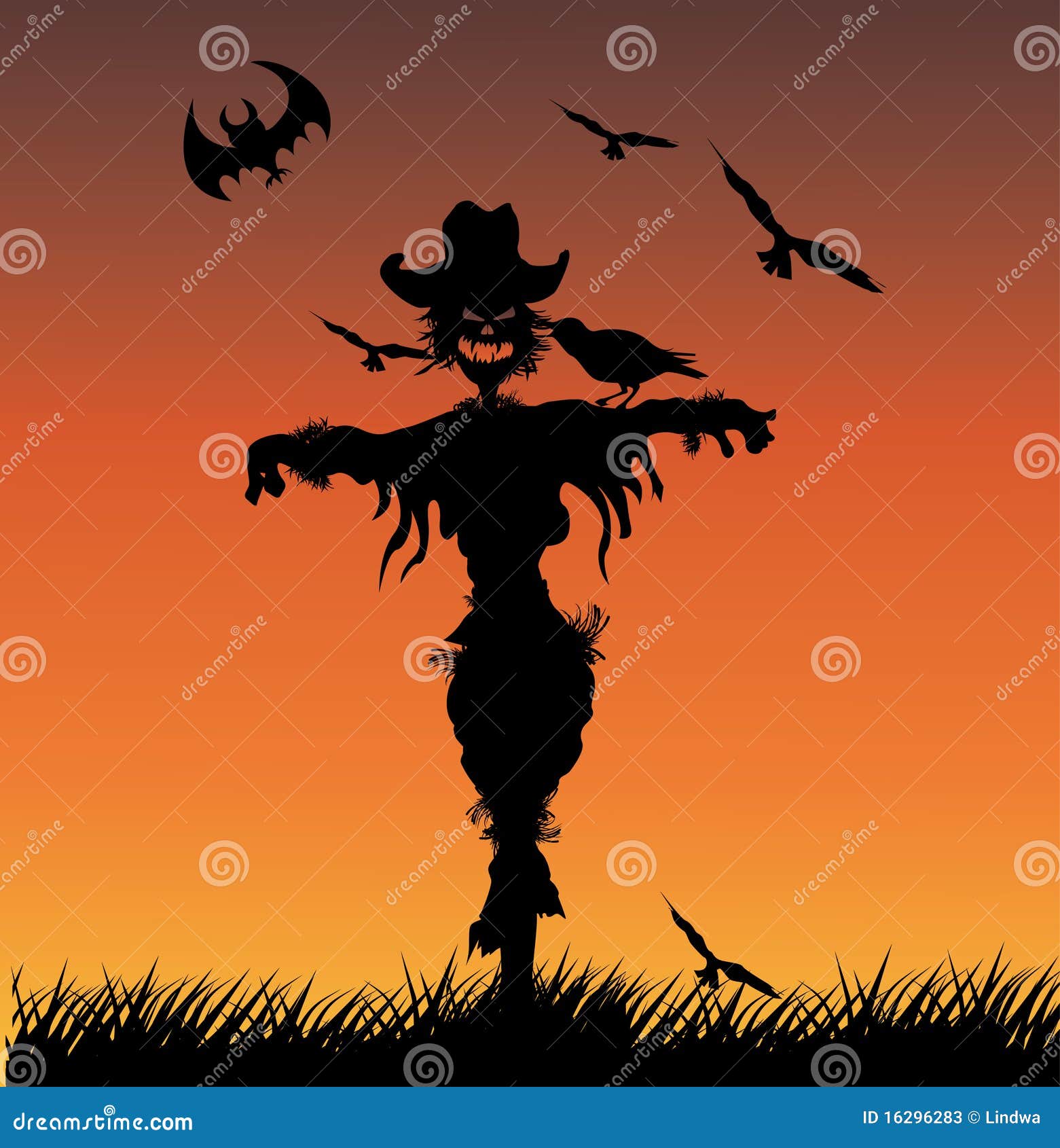 Spaventapasseri illustrazione vettoriale. Illustrazione di fantasia