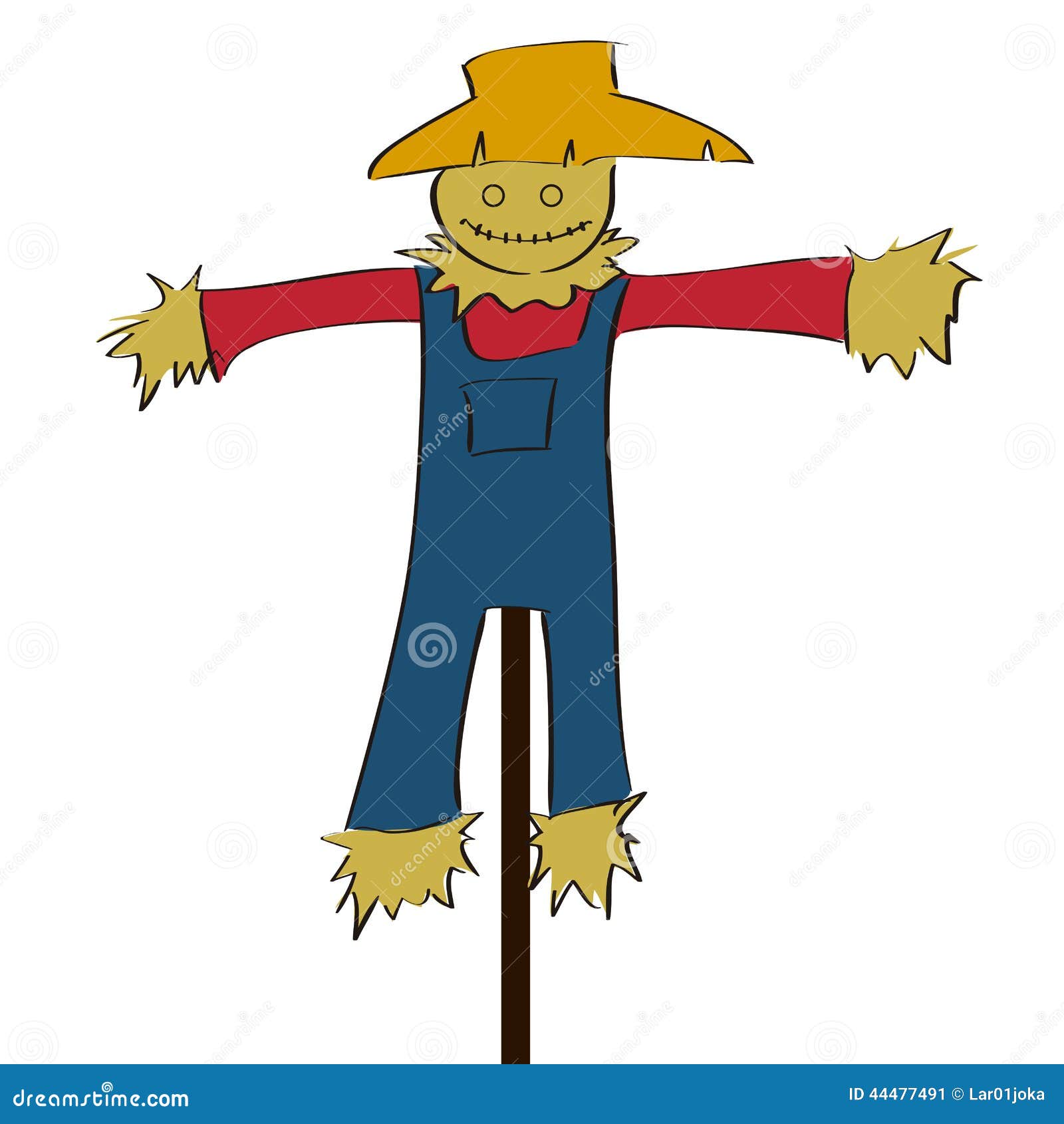 Spaventapasseri illustrazione di stock. Illustrazione di gioia 44477491