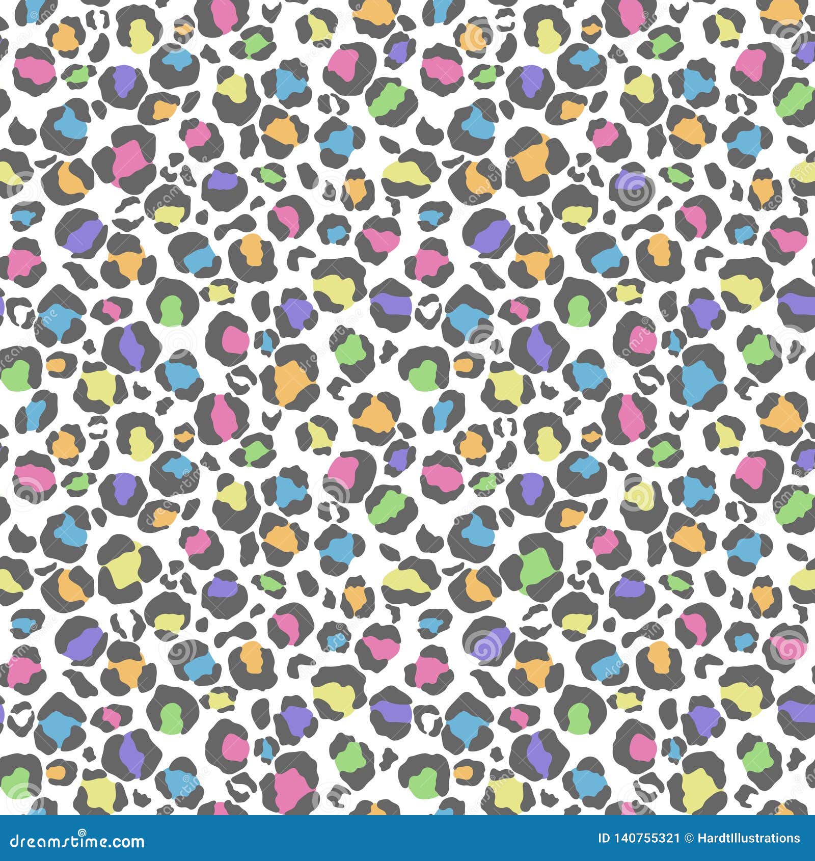 Pastel Leopard Print Seamless Pattern Stock Vector Illustration of