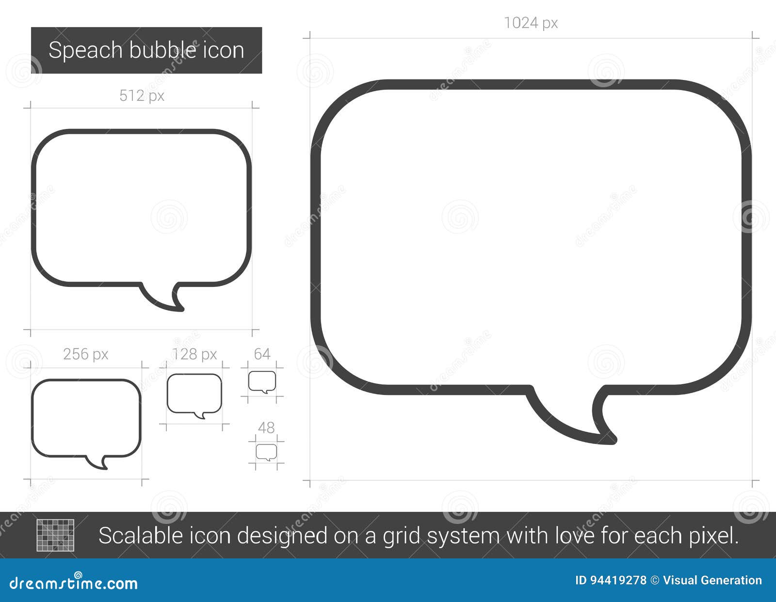 speach bubble line icon.