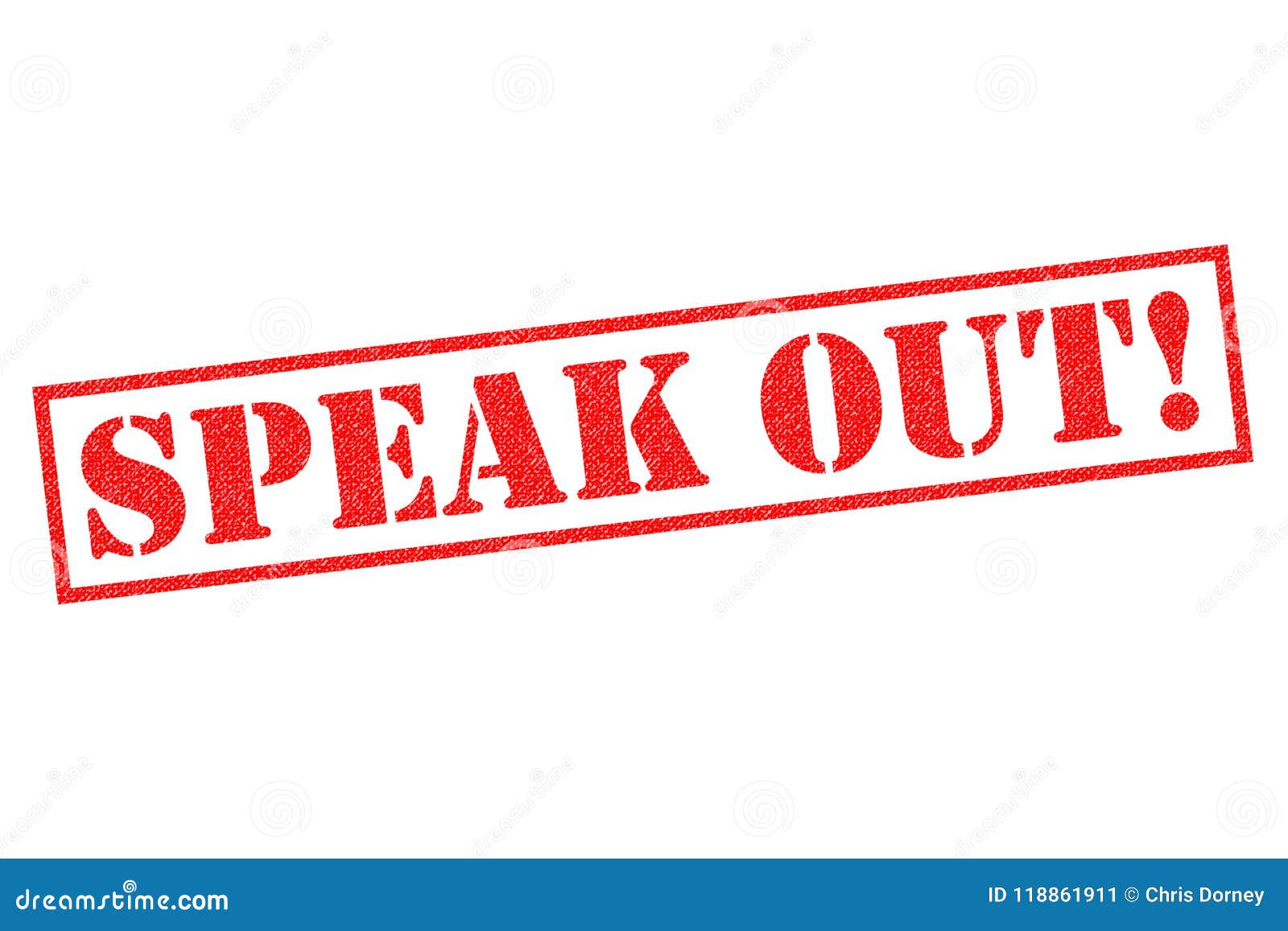 SPEAK OUT! Rubber Stamp stock illustration. Illustration of health 118861911