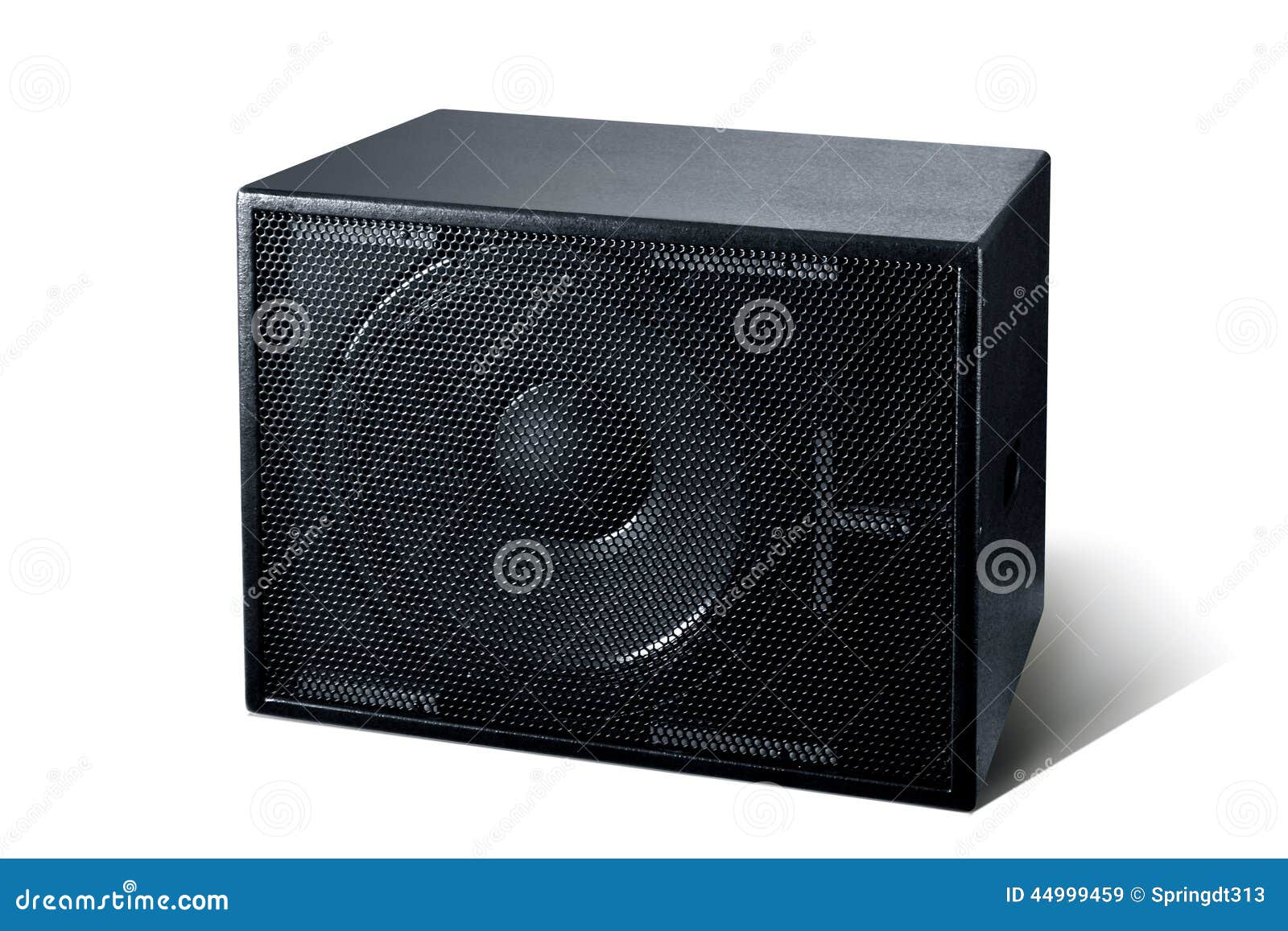 Black speaker with white background