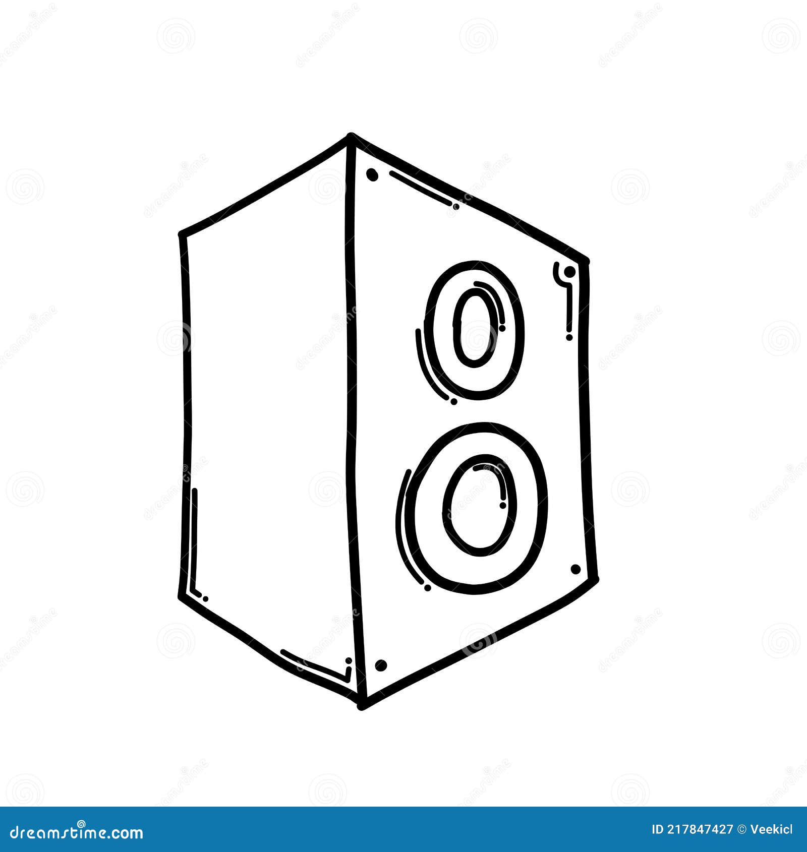 Speaker Doodle Vector Icon. Drawing Sketch Illustration Hand Drawn Cartoon  Line Eps10 Stock Vector - Illustration of symbol, sound: 217847427