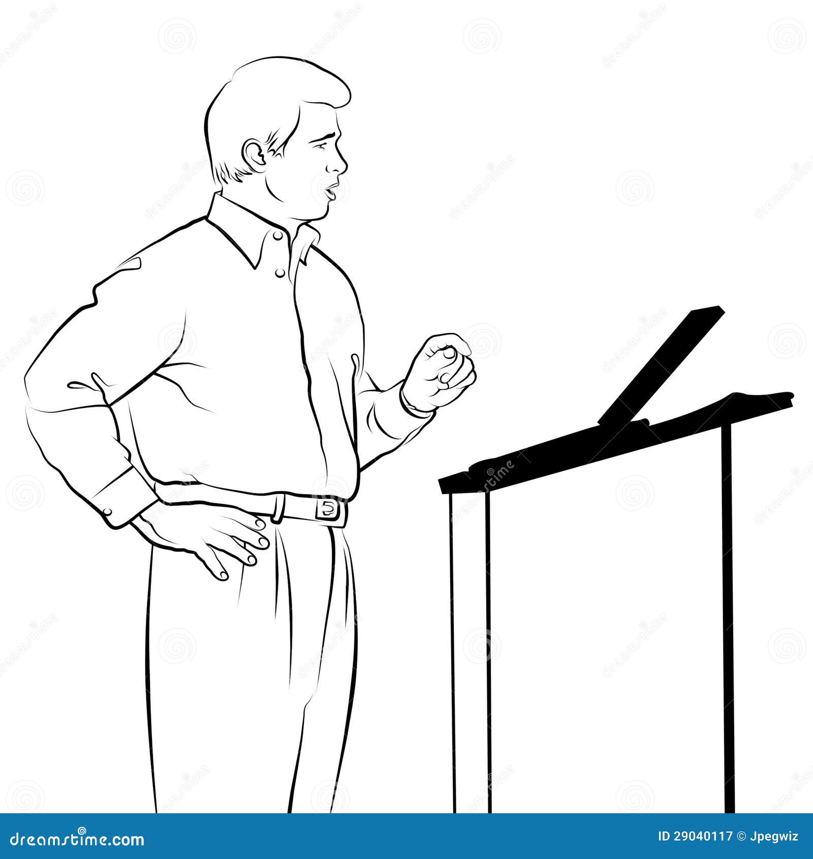 Speaker Drawing stock illustration. Illustration of speaking 29040117