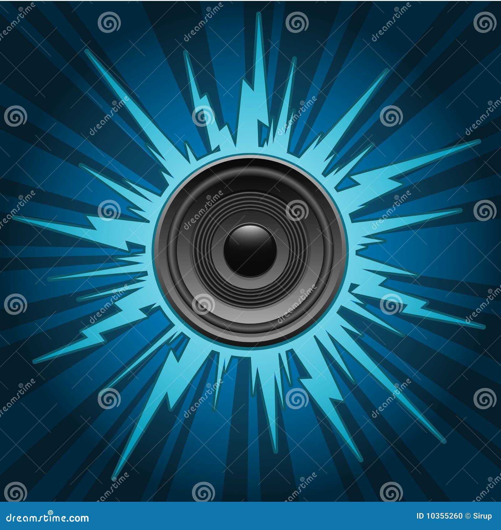 speaker on exploding background