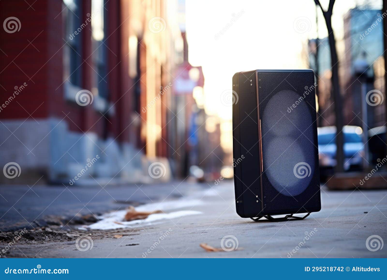 A Speaker Located in an Urban Setting Stock Photo Image of speaker